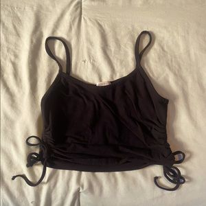 Black tank and crop top